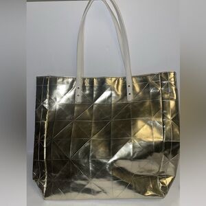 Gold Geometric Tote Bag